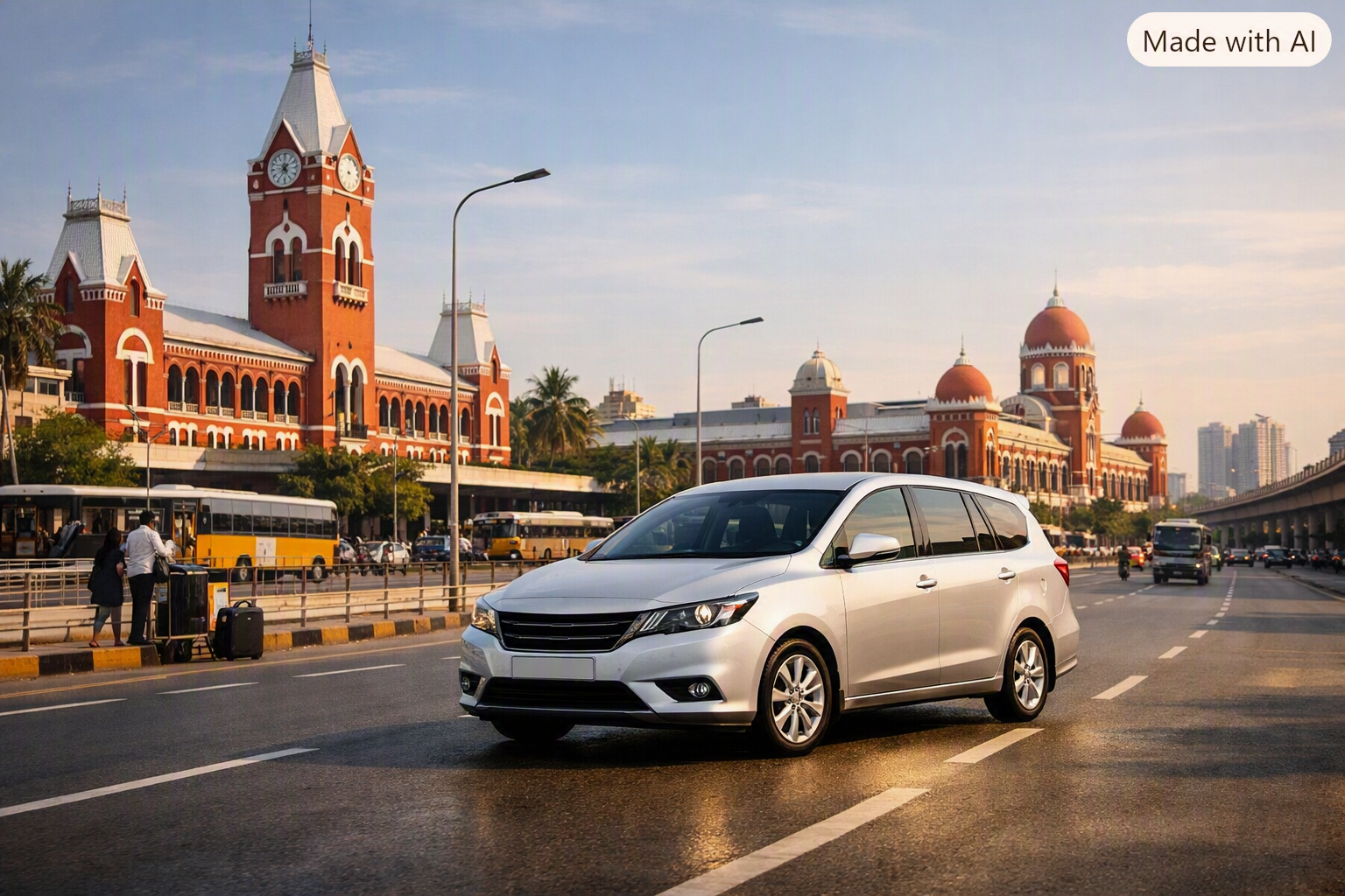 Chennai Central and Chennai city to Pondicherry taxi
