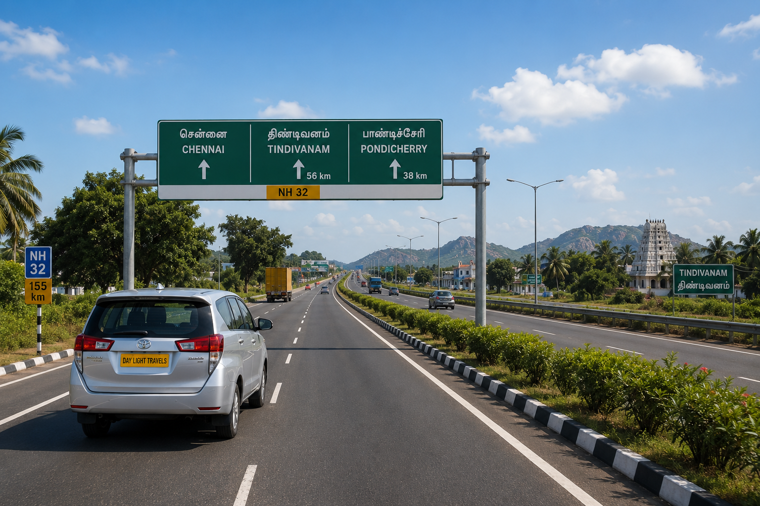 Chennai to Pondicherry alternative road taxi route
